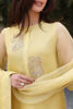 Yellow Swarovski Embellished Organza Salwar Kameez (3-Piece) - Image 7