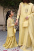 Yellow Swarovski Embellished Organza Salwar Kameez (3-Piece) - Image 8