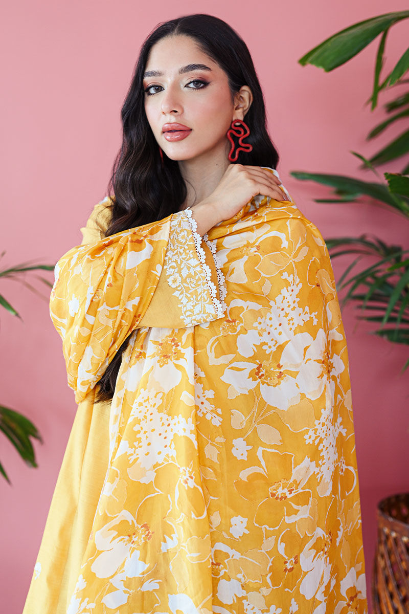 Lemon Yellow Embroidered Pure Raw Silk Kurta Set (3-Piece) - Image 10