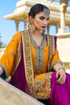 Pakistani Yellow Resham Zardozi Raw Silk Salwar Kameez (3-Piece) - Image 4