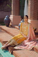 Pakistani Mustard Yellow Embellished Raw Silk Salwar Kameez (3-Piece) - Image 8