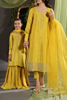 Mustard Swarovski Raw Silk Salwar Kameez (3-Piece) - Image 10