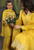 Mustard Swarovski Raw Silk Salwar Kameez (3-Piece) - Image 12