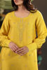Mustard Swarovski Raw Silk Salwar Kameez (3-Piece) - Image 8