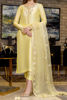 Yellow Embroidered Korean Raw Silk Salwar Kameez (3-Piece) - Image 2
