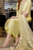 Yellow Embroidered Korean Raw Silk Salwar Kameez (3-Piece) - Image 3