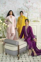 Honey Daffodil Embellished Sheesha Silk Salwar Kameez (3-Piece) - Image 14