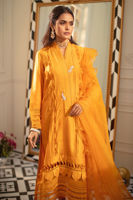 Marigold Embellished Silk Satin Salwar Kameez (3-Piece) - Image 3