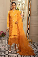 Marigold Embellished Silk Satin Salwar Kameez (3-Piece) - Image 4