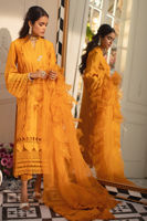 Marigold Embellished Silk Satin Salwar Kameez (3-Piece) - Image 5