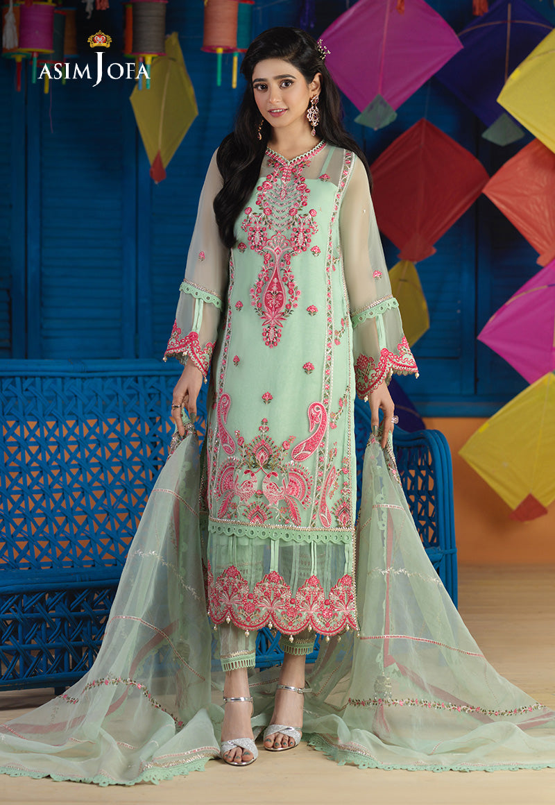 Mustard Embroidered Viscose Raw Silk Suit (3-Piece) - Image 2