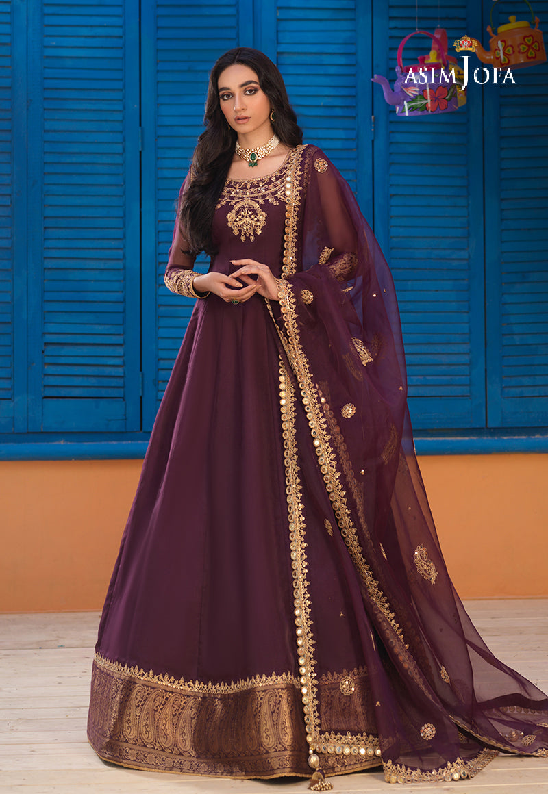 Mustard Embroidered Viscose Raw Silk Suit (3-Piece) - Image 4