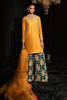 Mustard Embellished Silk-Blend Sharara Set (3-Piece) - Image 2