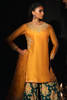 Mustard Embellished Silk-Blend Sharara Set (3-Piece) - Image 3