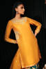 Mustard Embellished Silk-Blend Sharara Set (3-Piece) - Image 4