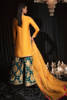 Mustard Embellished Silk-Blend Sharara Set (3-Piece) - Image 5