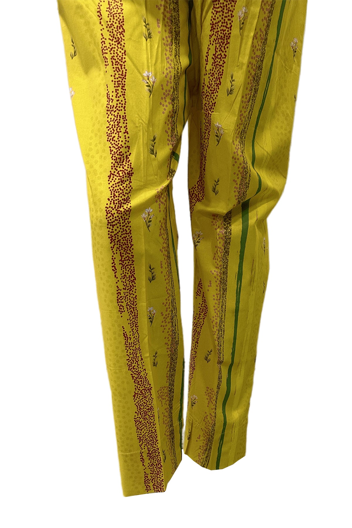 Yellow Digital Printed Cotton Trouser (1-Pc) - Image 1