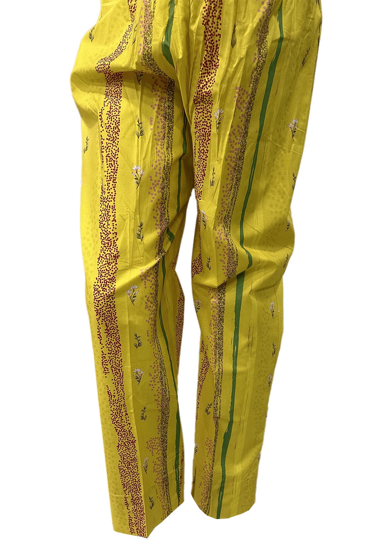 Yellow Digital Printed Cotton Trouser (1-Pc) - Image 3